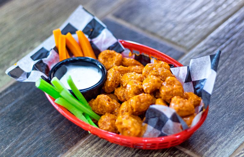 Classic Buffalo wings with ranch dipping sauce